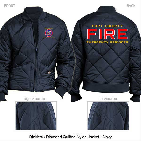 Dickies Diamond Quilted Nylon Jacket CPT AND ABOVE Fort Liberty Fi