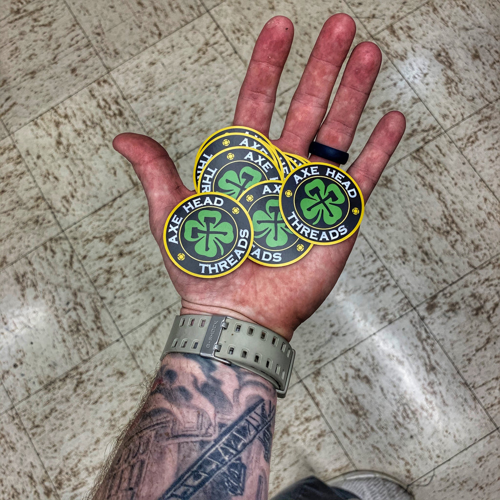 AHT helmet sticker Axe Head Threads