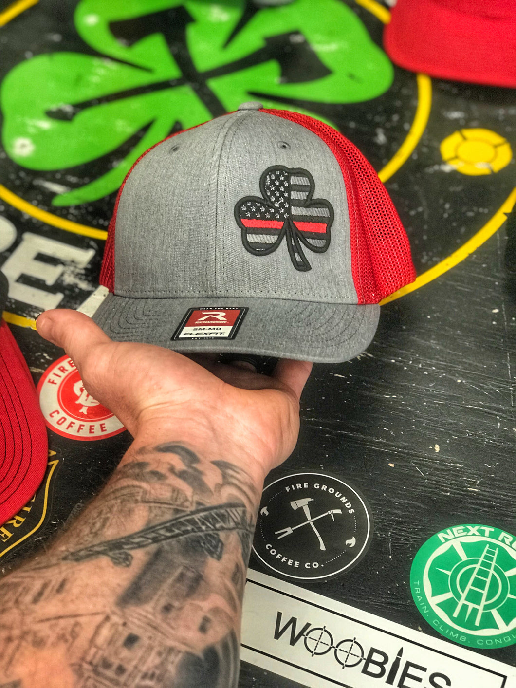 Thin Red Line in Shamrock - Black Out