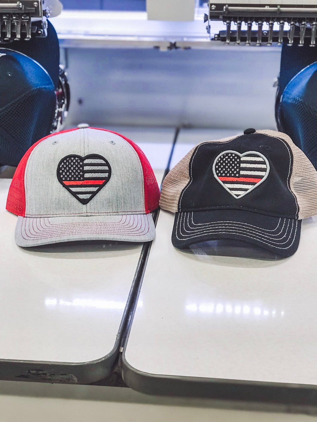 Thin Red Line Heart on Women's Snapback Hat