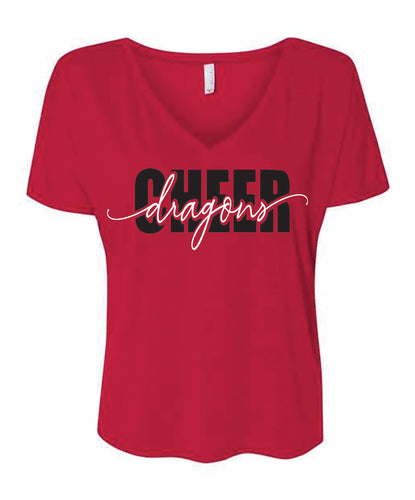 Women’s Slouchy V-Neck Tee - Red