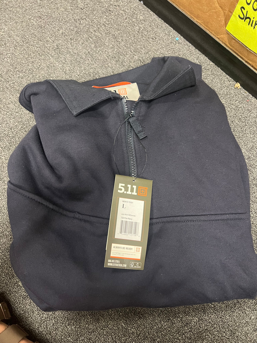Navy 5.11 Job Shirt w/Canvas - 72321