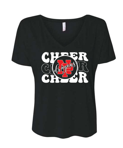 Women’s Slouchy V-Neck Tee - Black