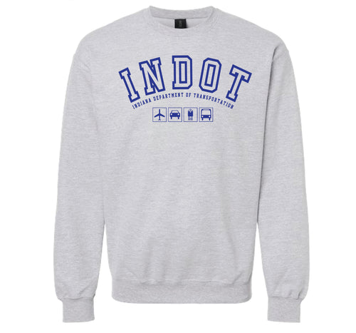 Open Block INDOT Grey Crewneck