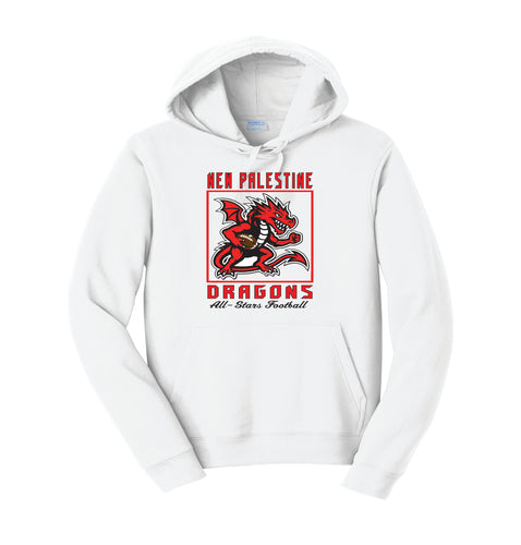 WHITE Port & Co™ Essential Fleece Pullover Hooded Sweatshirt