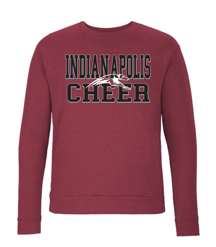 Next Level Heather Cardinal Unisex Malibu Crewneck Sweatshirt - 9002