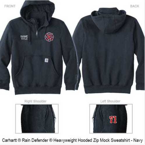 Carhartt - 1/4 Zip Hoodie - Buck Creek Township FD