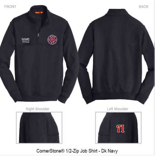 1/4 Zip Job Shirt - Buck Creek Township FD