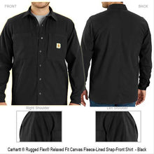 Carhartt Rugged Flex, Relaxed Fit Canvas Fleece-Lined Snap-Front Shirt - “You Design”