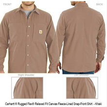 Carhartt Rugged Flex, Relaxed Fit Canvas Fleece-Lined Snap-Front Shirt - “You Design”