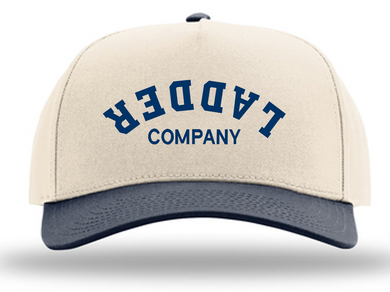 “The Upside Down” Ladder Company Richardson Cream/Navy 323 A Frame SnapBack
