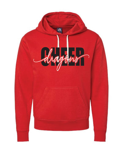 Triblend Fleece Hooded Sweatshirt  - Red