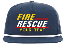 Fire Rescue Baseball Hat with Your Text