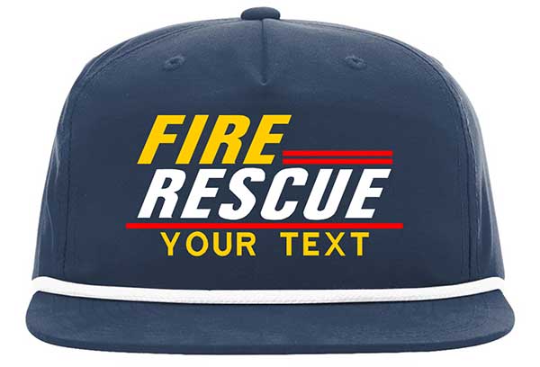 Fire Rescue Baseball Hat with Your Text