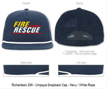 Fire Rescue Baseball Hat with Your Text