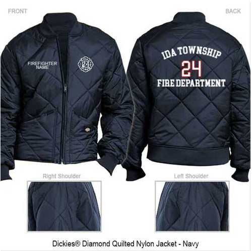 Jacket - Quilted - Standard Back - Ida Township Fire