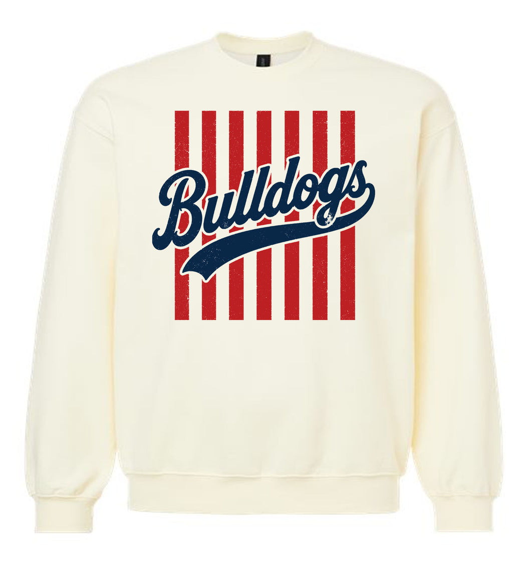 Bulldogs Striped Crewneck